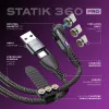 Statik 360 Pro -kaapeli 2.0 vain USB-C; 1 m, musta