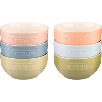 STAUB tarjoilusetti 6 minikulholla 12 cm, monivärinen