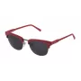 STING unisex-aurinkolasit SST02551568F suorakaiteen muotoinen kiiltävä musta kehys liukuvärjätyt harmaat linssit 51/20/145 mm