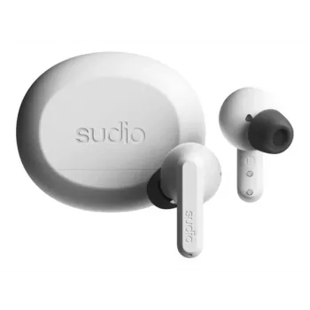 Sudio A3 Pro langattomat nappikuulokkeet, Bluetooth 5.4, Fog White