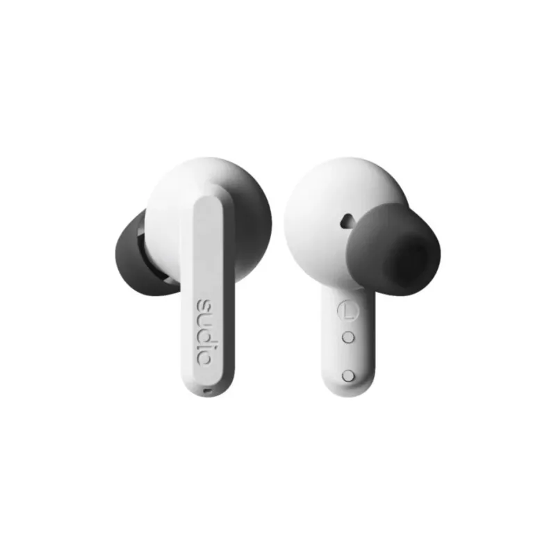 Sudio A3 Pro langattomat nappikuulokkeet, Bluetooth 5.4, Fog White