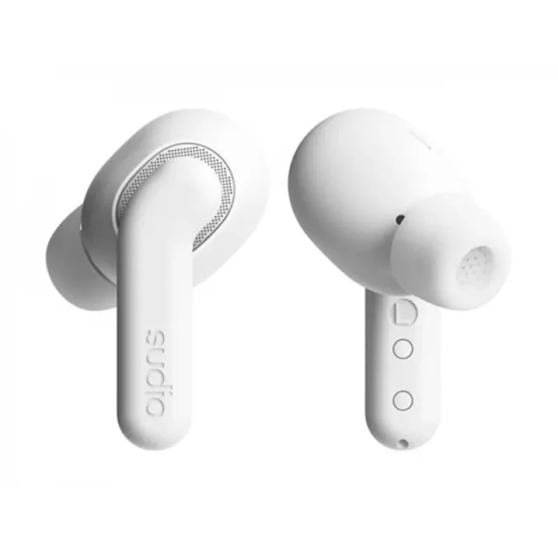 Sudio E4 Pro langattomat nappikuulokkeet, Bluetooth 6.0, Cloud White
