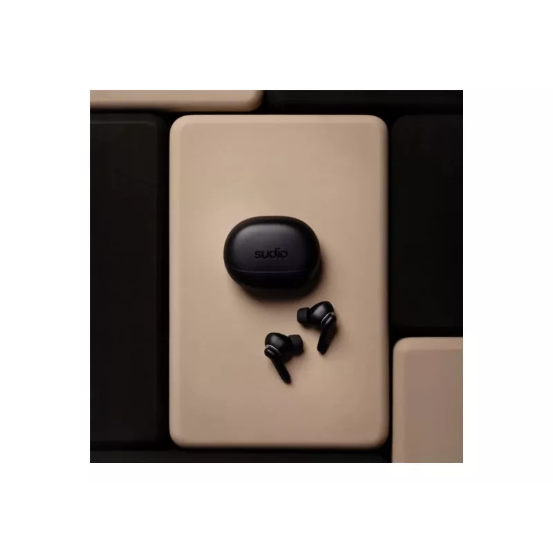 Sudio E4 Pro langattomat nappikuulokkeet, Bluetooth 6.0, Midnight Black