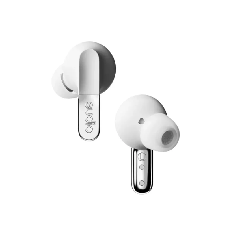 Sudio N3 Pro langattomat nappikuulokkeet, Bluetooth 5.4, Chrome White