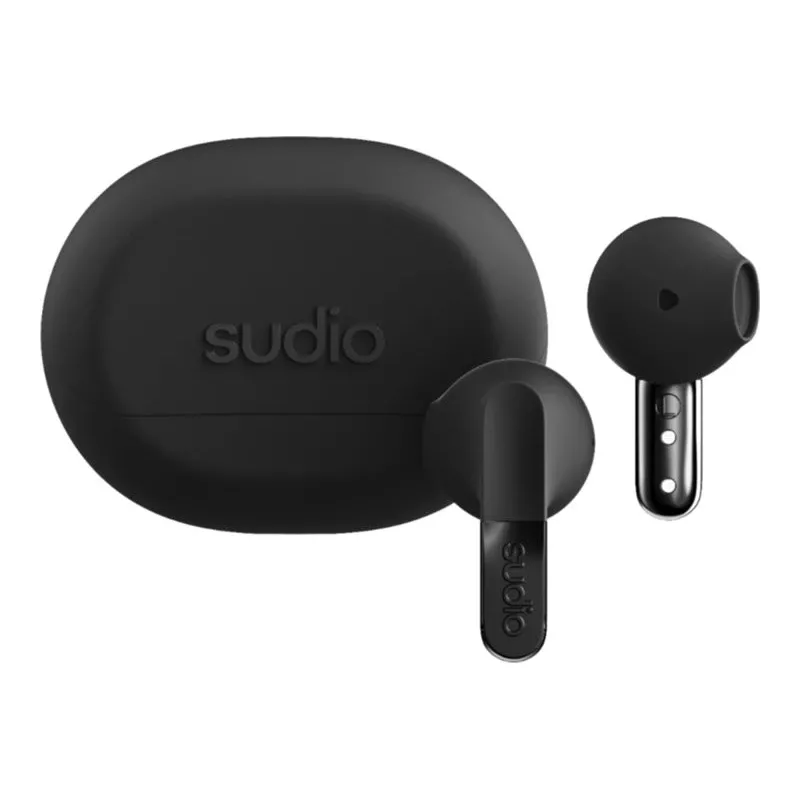 Sudio N3 langattomat Bluetooth-nappikuulokkeet mikrofonilla, Onyx Black
