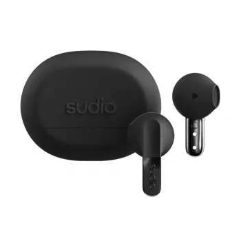 Sudio N3 langattomat Bluetooth-nappikuulokkeet mikrofonilla, Onyx Black