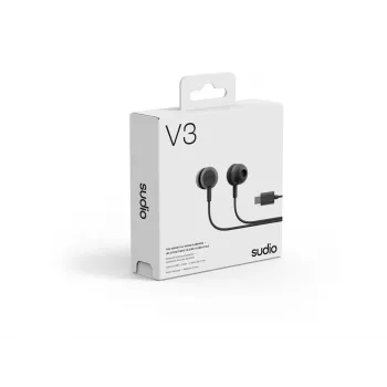 Sudio V3 langattomat in-ear-nappikuulokkeet mikrofonilla, USB-C-lataus, Dusty Black