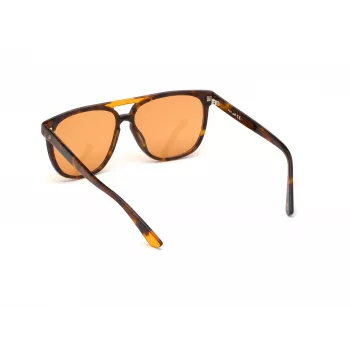 WEB EYEWEAR unisex-aurinkolasit WE0263-5956J neliömäiset havanna-asetaattikehykset vihreät polykarbonaattilinssit 59/13/145 mm UV400