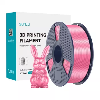 Sunlu PLA+ Silk filamentti 1,75 mm pinkki 1 kg – korkeakiiltoinen silkkipinta FDM-3D-tulostimille