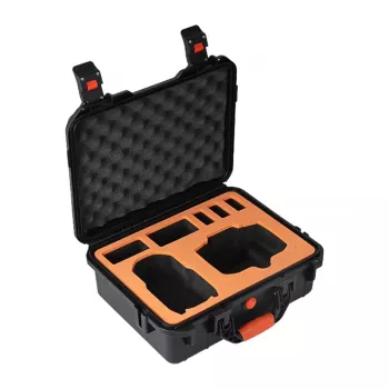SUNNYLIFE suojalaukku DJI Mini 5 Pro -laitteelle - musta EVA-säilytyslaukku kahvalla