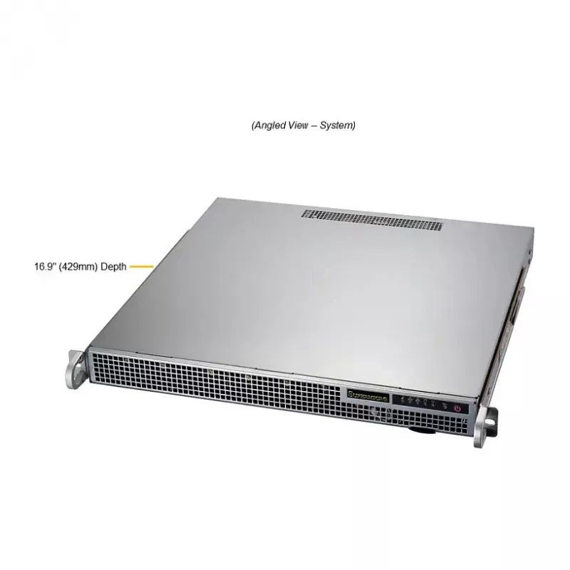 Super Micro 1U rack-asennettava palvelinrunko AS-1015A-MT, H13SAE-MF, 4x 2,5 inch hot-swap, 500W Platinum