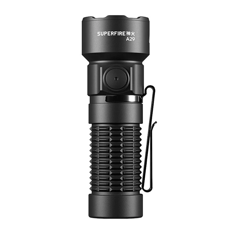 Superfire A29 USB-C ladattava käsivalaisin, 1200 lumenia, 280 m kantama, 5 tilaa
