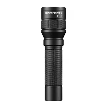 SUPERFIRE F1-X ladattava LED-taskulamppu 2000 lumenia USB-C zoom IP44