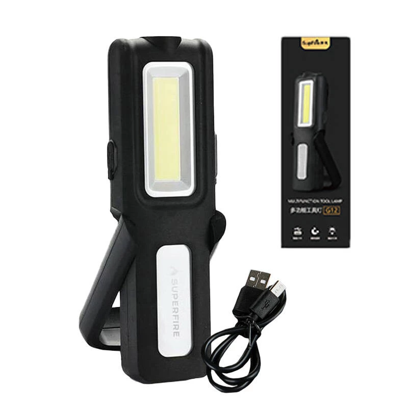 Superfire G12 -työmaavalaisin, 566 lm, USB