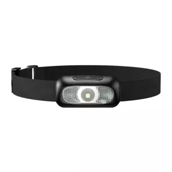 SUPERFIRE HL05-L ladattava LED-otsalamppu liiketunnistimella, 1000 lumenia, USB-C, IP44, musta