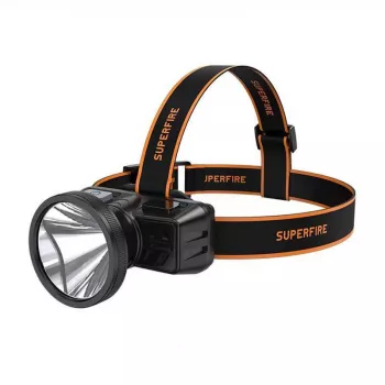 Superfire HL51 -otsalamppu, 160 lm, Micro-USB, 4 tilaa, 300 m