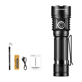 Superfire L21 taskulamppu 2300 lumenia P70 LED USB-C ladattava IP44