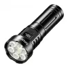 Superfire L24 USB-C ladattava LED-taskulamppu, 2500 lumenia, 500 m valaisuetäisyys, IP44, musta