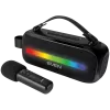 SVEN PS-255 kaiutin, musta (12W, Bluetooth, FM, USB, karaokemikrofoni, 3600mAh)