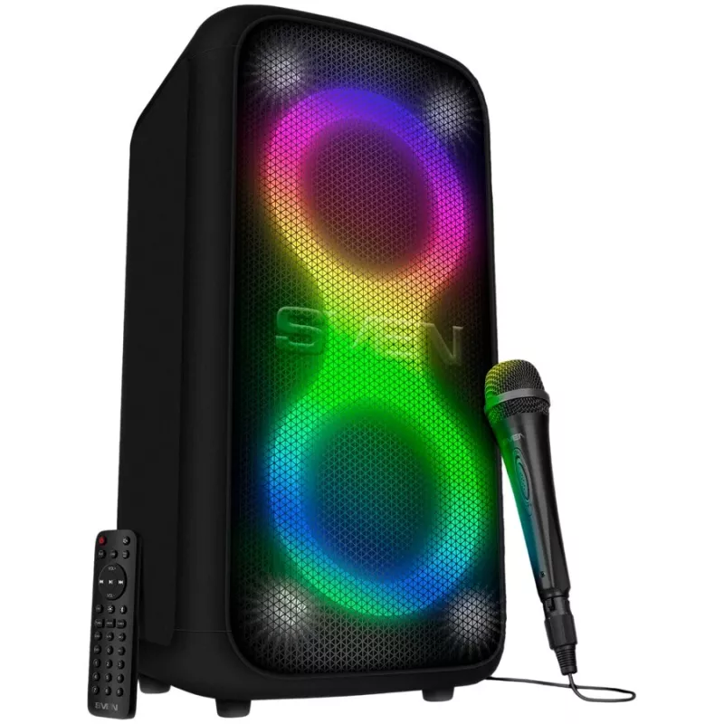 SVEN PS-960 2.0 kannettava Bluetooth-kaiutin 160W TWS FM USB LED musta