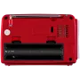 SVEN SRP-150 kannettava kaiutin, punainen (3W, Bluetooth, FM/AM/SW, USB, microSD, taskulamppu, akku)