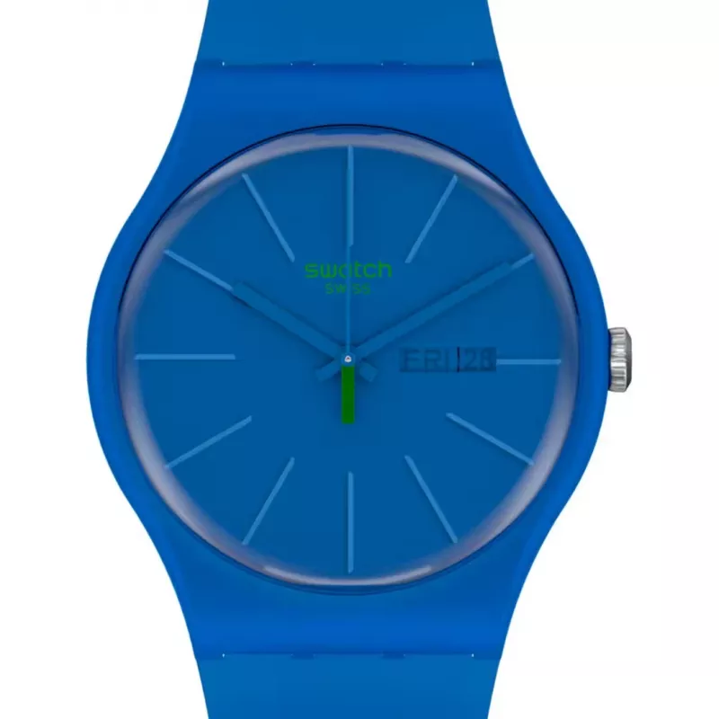 Swatch New Gent SO29N700 miesten kello sininen biokeramiikka 41 mm