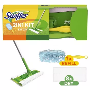 Swiffer Sweeper 2-in-1 lattia- ja pölyluuta aloituspaketti