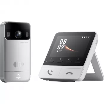 Switchbot SWB VDB-M-SW - WiFi-videopuhelinkello 4,3 tuuman värinäytöllä (valkoinen/hopea)