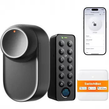 SwitchBot Ultra Touch Bundle musta, Lock Ultra musta, Keypad Touch, Hub Mini