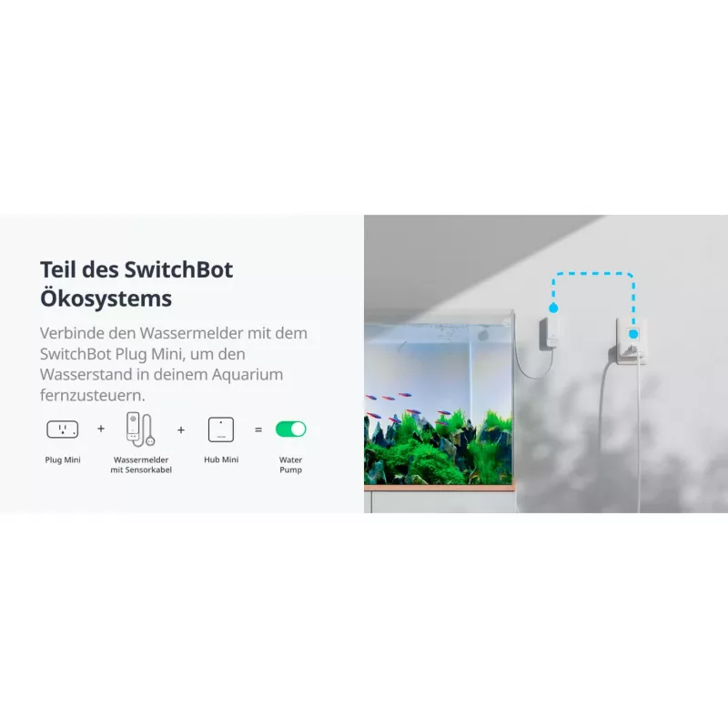 SwitchBot Wi-Fi-vesivuototunnistin anturikaapelilla