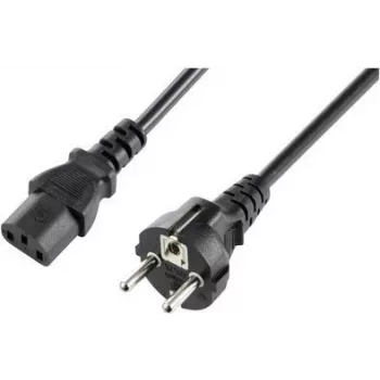 Sygonix SY-5243880 spiraalivirtakaapeli CEE 7/7 -IEC C13 2,5 m musta