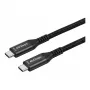 Synergy 21 USB 4.0 -kaapeli USB-C–USB-C 1,5 m musta punottu tekstiili 40Gbps 240W