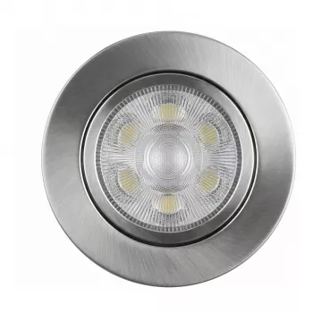 SYNERGY21 LED upotettava kattospotti Helios hopea - pyöreä + kääntyvä - lämmin valkoinen