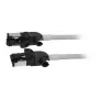 Synergy21 verkkokaapeli RJ45, CAT6A 500MHz, 3 m, harmaa, S/FTP, Slimline pyöreä d=4,5 mm, TPE/LSZH (Superflex), AWG28, CAT7-raakaliittimellä, kiertyvä liitin
