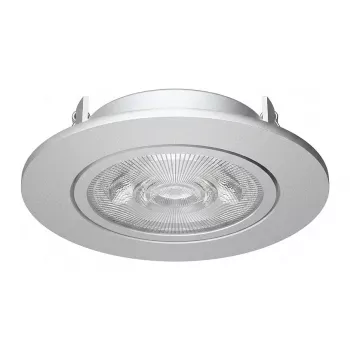 SYNERGY21 Synergy 21 LED-upotuskattospotti Helios hopea - pyöreä+suunnattava - neutraalivalkoinen