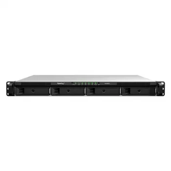 Synology RackStation RS826RP+ 4-Bay 1U rack-asennettava NAS, AMD Ryzen V1500B, 4GB DDR4 ECC, 4x 1GbE, redundantti virtalähde