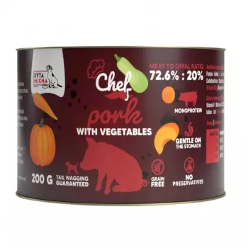 SYTA MICHA Chef sianliha ja vihannekset Mono märkäruoka koirille 200 g