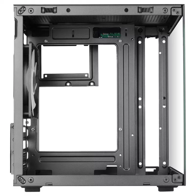 TACENS MARS MC-CUBE Micro-ATX kotelo, musta, Tempered Glass, ARGB, USB-C
