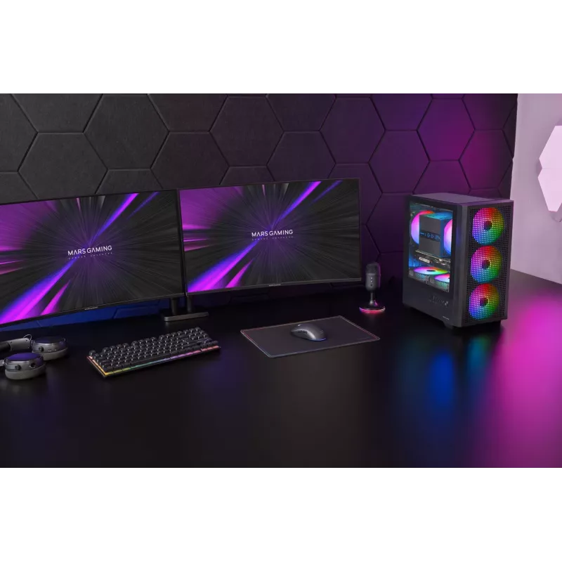TACENS MARS MC-VECTOR 4xARGB USB-C Micro-ATX -tornikotelo