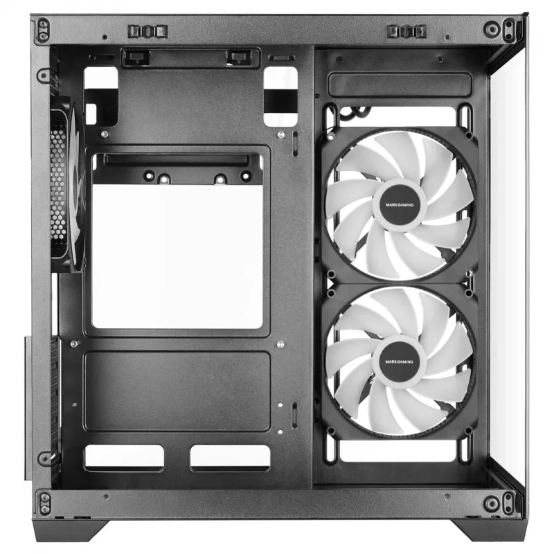TACENS MARS MC-VIEW3 Micro-ATX kotelo 3x ARGB tuulettimella, USB-C, karkaistu lasi
