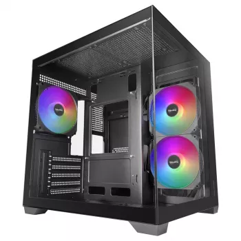 TACENS MARS MC-VIEW3 Micro-ATX kotelo 3x ARGB tuulettimella, USB-C, karkaistu lasi