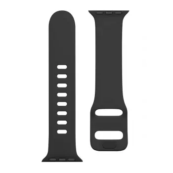 Taktinen Apple Watch 38/40/41 mm silikoniranneke piikkisoljella, musta