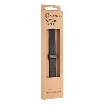 Tactical Apple Watch 38mm / 40mm Loop ohut ruostumaton teräsranneke musta