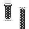 Tactical Apple Watch 42/44/45mm kaksoissilikonirammekoru valkoinen musta