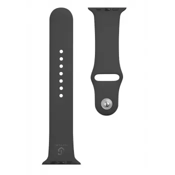 Tactical Apple Watch 42/44/45mm silikoniranneke musta