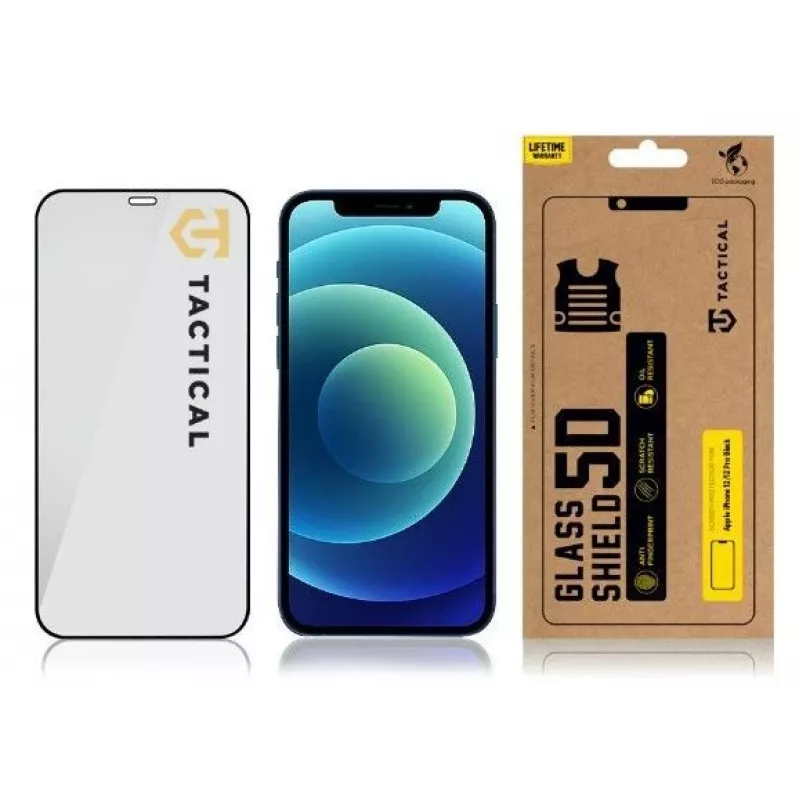 Tactical Glass Shield 5D Apple iPhone 12 Pro/12 Pro musta