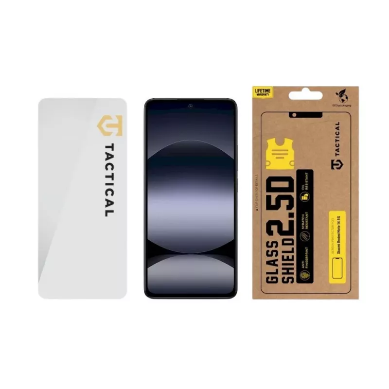 Tactical Glass Shield Privacy Stealth 5D -näytönsuoja Xiaomi 17T Pro -puhelimelle, musta