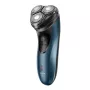 Taurus 3 Side Shave IPX7 rotaatioparranajokone trimmerillä musta/sininen