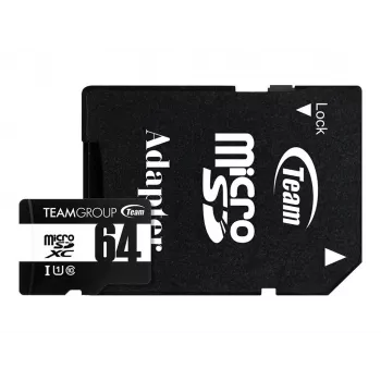 Team Group GO Card microSDXC 64 GB Class 10 UHS-I U1 SD-adapterilla