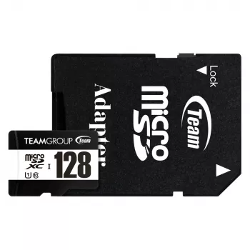 Team Group Team 128GB microSDXC UHS-I U3 V30 A1 muistikortti SD-adapterilla